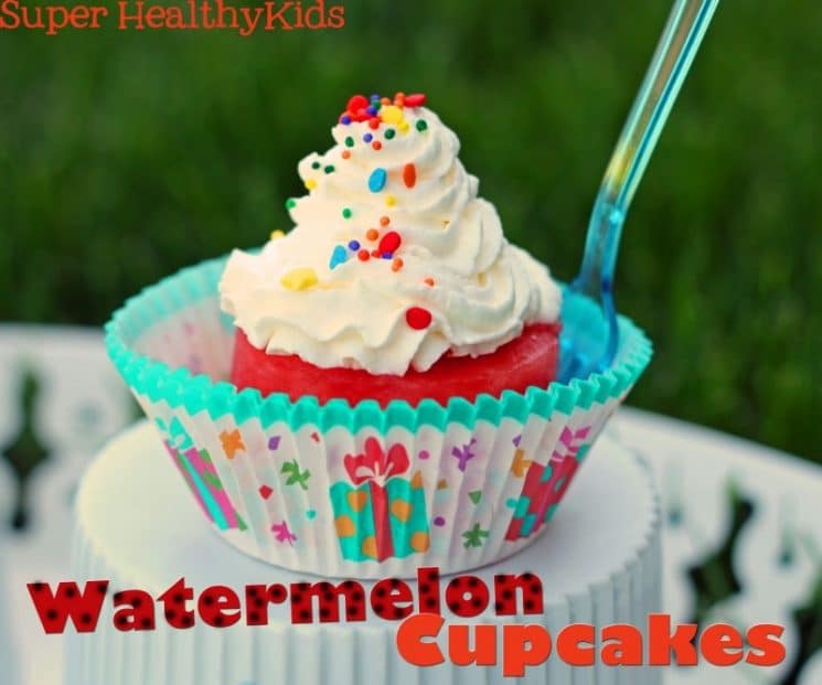 Watermelon Cupcakes Recipe. Fun way to serve our favorite summer fruit!